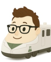 Dave Goetsch, drawn as a train in a lab coat