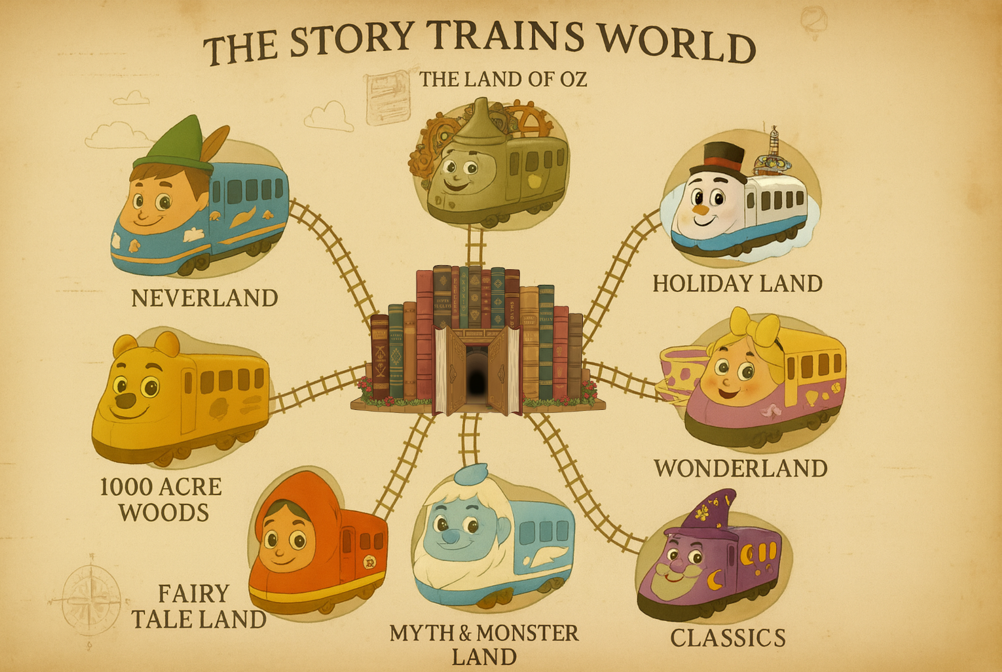 The Story Trains World Map